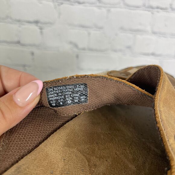 Skechers Sandals Sliders Women’s Size 10 Brown Leather 90's Y2K Chunky Platform - Picture 6 of 12